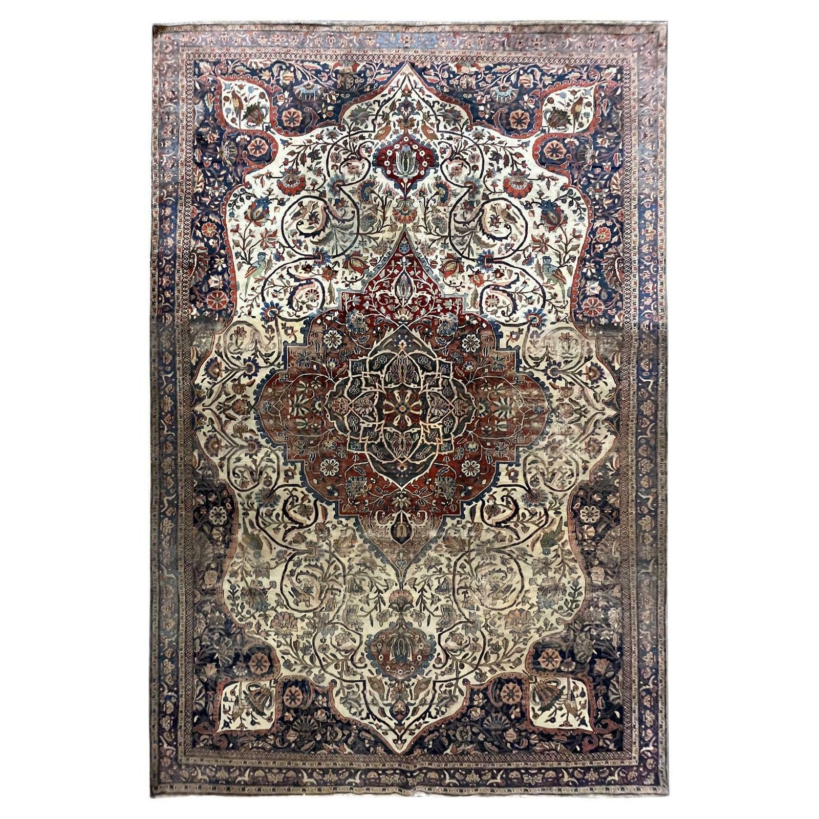 Antique Rug Traditional Carpet Large Wool Living Room Rug