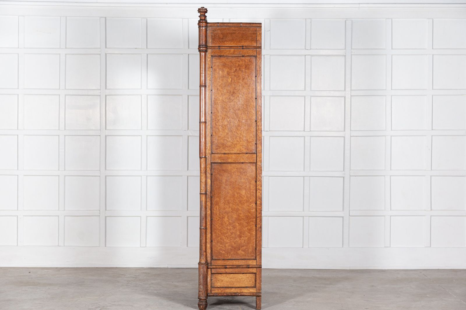 photo furniture 19thc French Faux Bamboo Walnut Mirrored Armoire