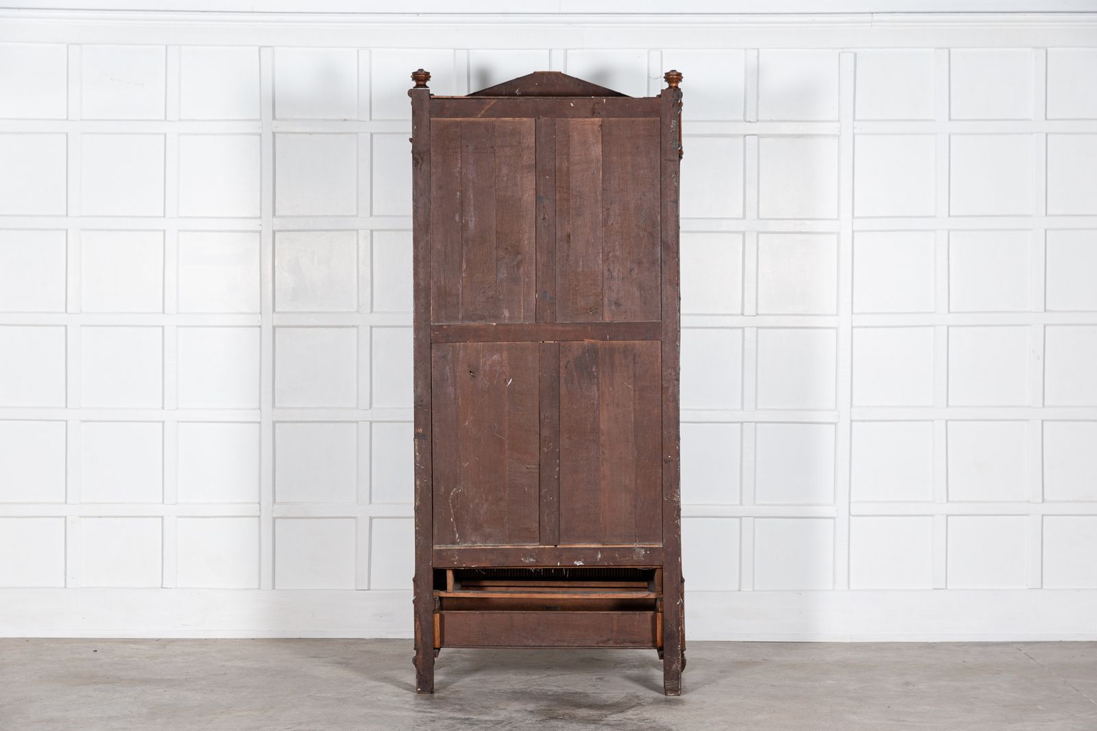 3393.0 19thc French Faux Bamboo Walnut Mirrored Armoire photo