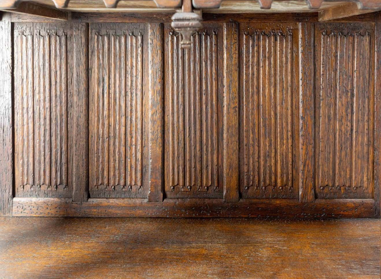 Neogothic Vitrine Oak And Glass, French, Circa 1920 photo 2980.0