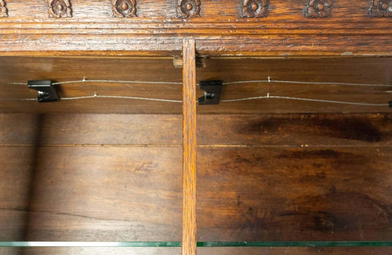 photo vinterior Neogothic Vitrine Oak And Glass, French, Circa 1920