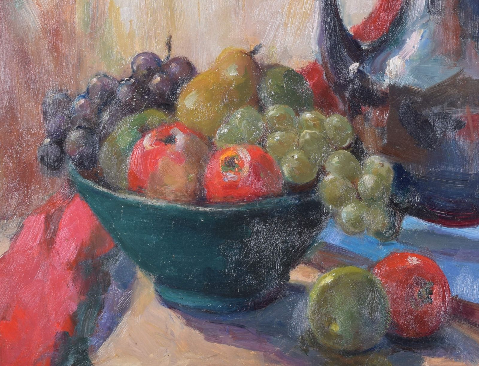 Angela Stones (1914 – 1995) Still Life With Fruit And Coffee Pot photo furniture