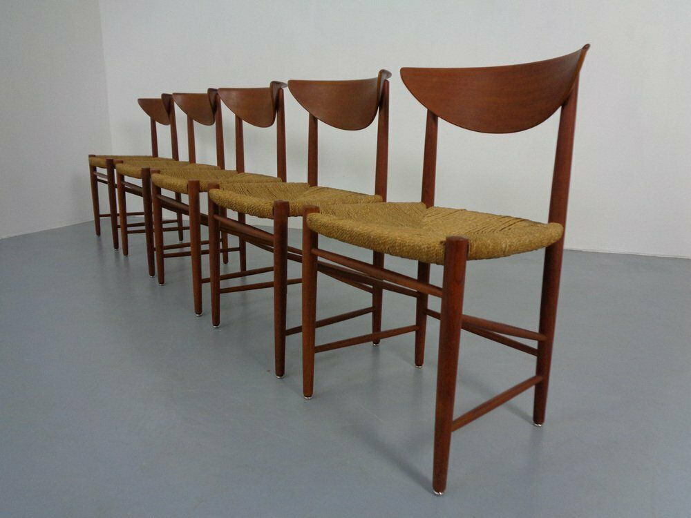 Modell 316 Dining Chairs By Peter Hvidt & Orla Mølgaard Nielsen For Søborg Furniture, 1950s, Set Of 5 photo vinterior