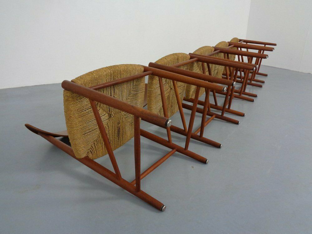 photo vinterior Modell 316 Dining Chairs By Peter Hvidt & Orla Mølgaard Nielsen For Søborg Furniture, 1950s, Set Of 5