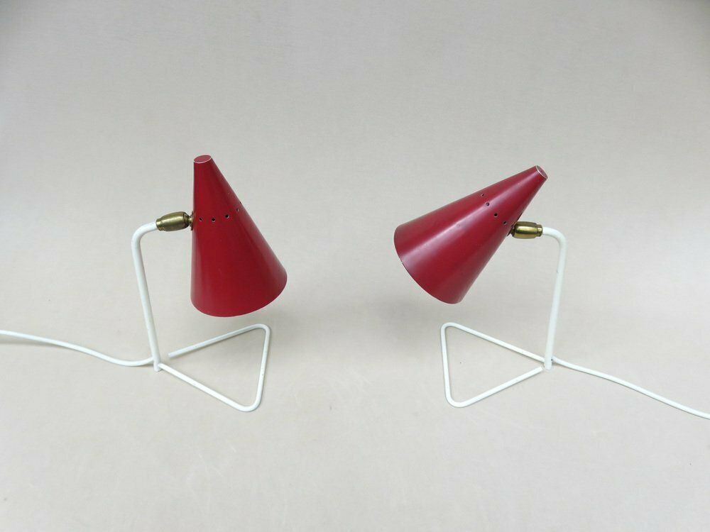 Small Italian Table Lights By Guiseppe Ostuni For Oluce 1950s Set Of 2 photo Lighting