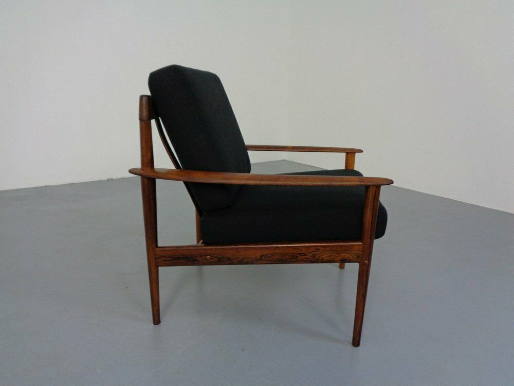 Danish Model 56 Armchair In Rosewood By Grete Jalk For Poul Jeppesen, 1960s photo vinterior