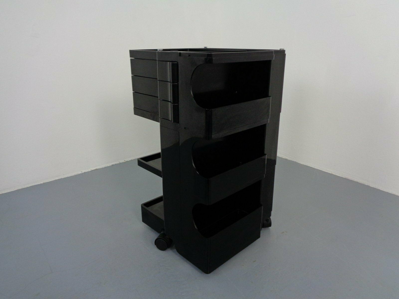 439.0 Black Boby Trolley By Joe Colombo For Bieffeplast, Italy, 1960s photo