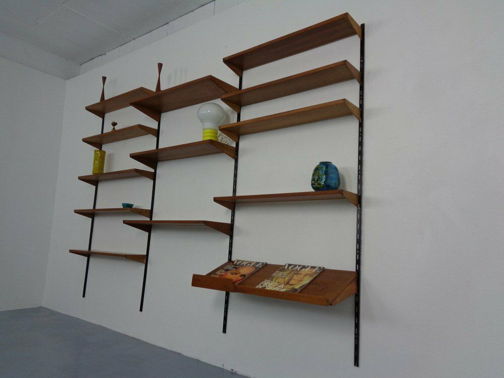 Furniture Teak Wall Unit By Kai Kristiansen For Feldballes Furniture Factory, 1960s, Set Of 17 photo