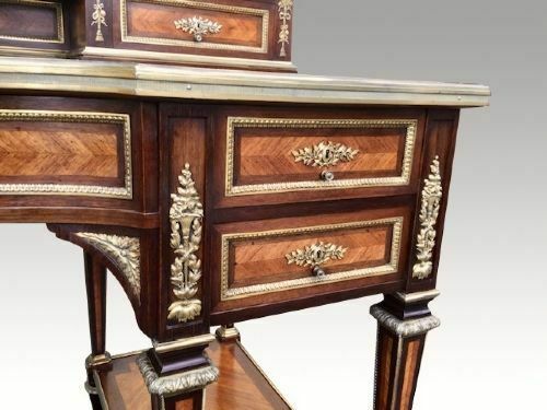 Important Antique French Kingwood Desk By Jean Werner photo buy