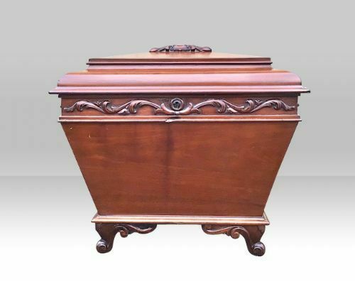 Antique Period Regency Mahogany Cellarette Wine Cooler photo for sale
