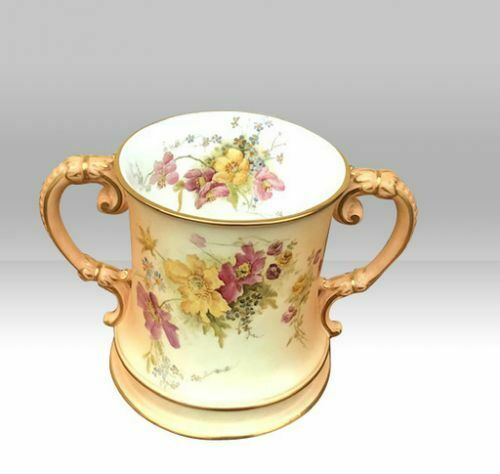 Antique Royal Worcester Blush Ivory Loving Cup photo 750.0