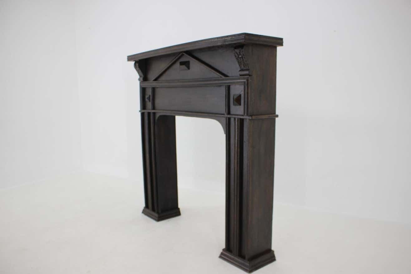 Antique Oak Fireplace Mantel, 1950s photo 2264.0