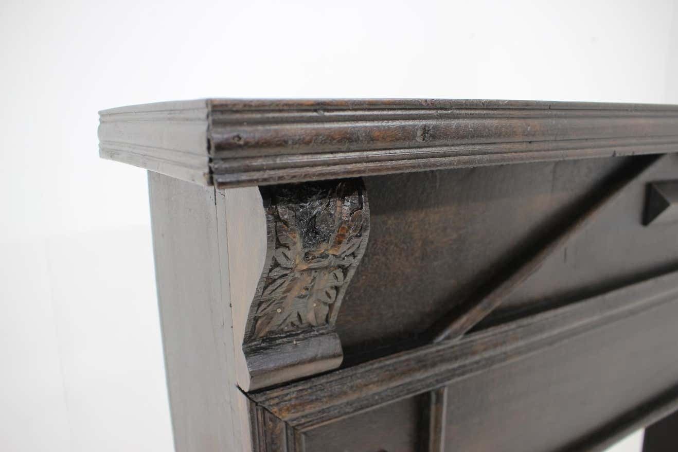 2264.0 Antique Oak Fireplace Mantel, 1950s photo