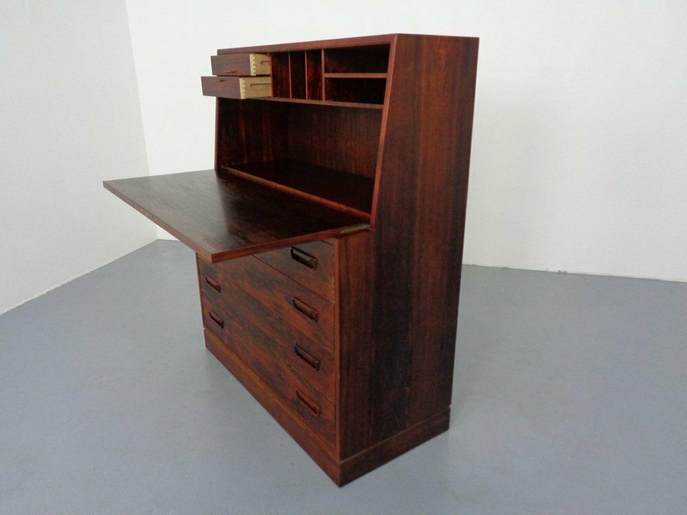 Danish Rosewood Secretary By Arne Wahl Iversen For Winning Mobelfabrik, 1960s photo vinterior