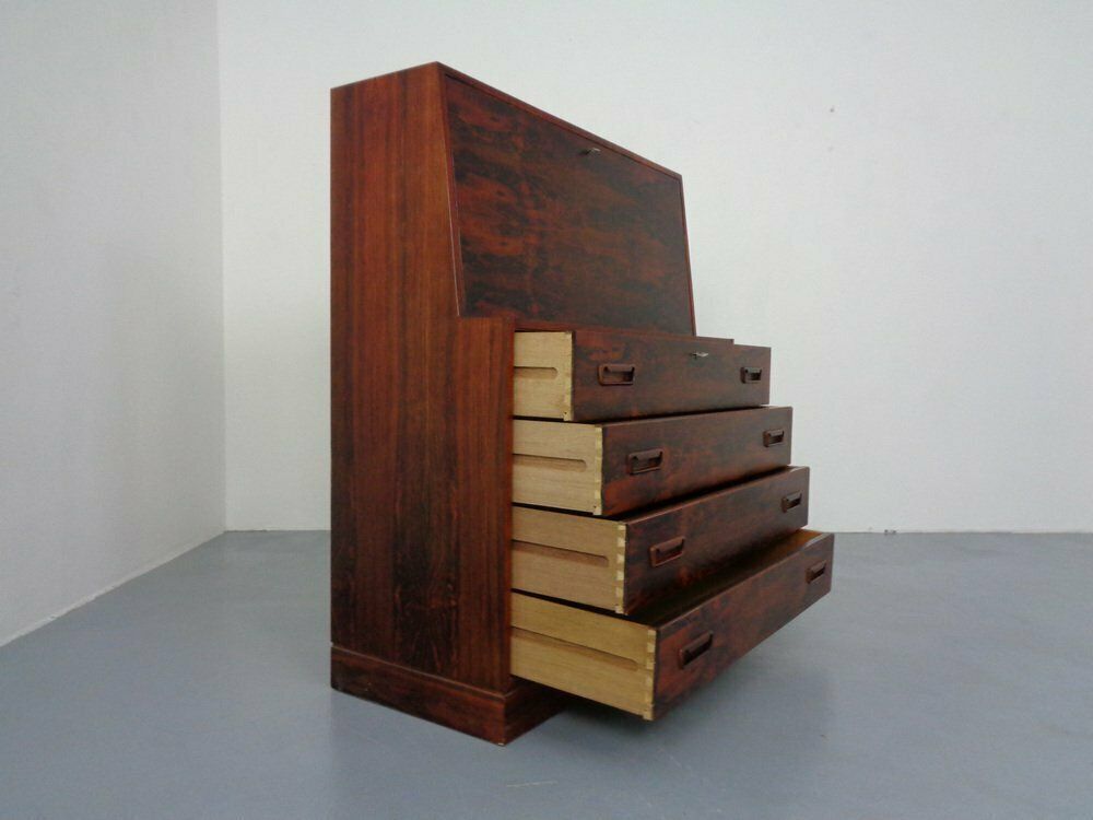Danish Rosewood Secretary By Arne Wahl Iversen For Winning Mobelfabrik, 1960s photo vintage