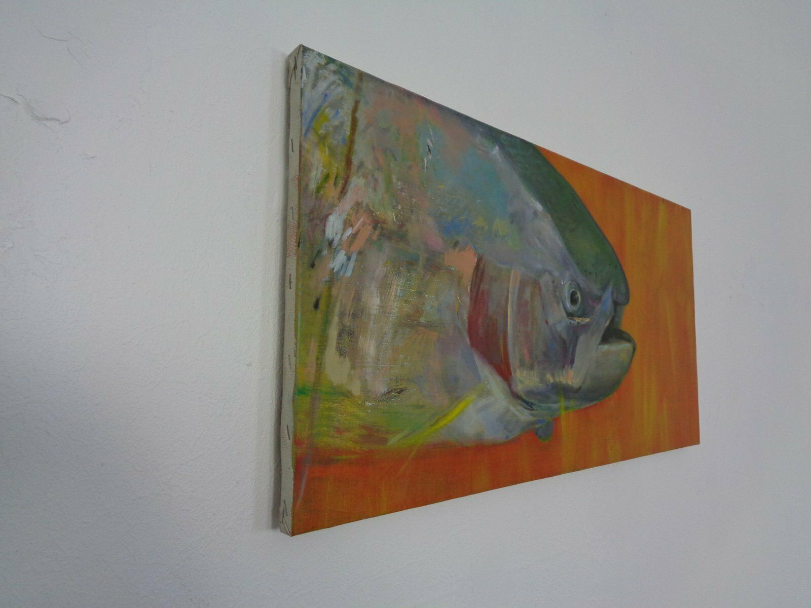 Fred Neumann, Salmon Trout, 1980s, Oil On Canvas photo for sale