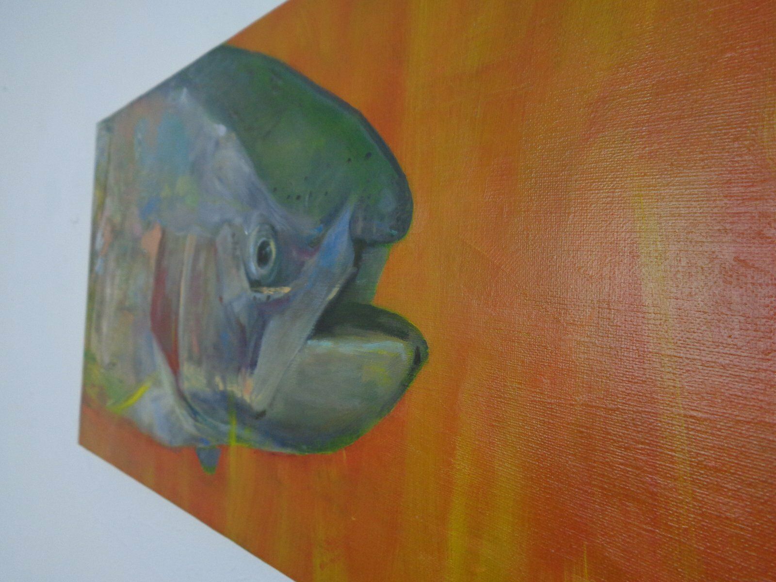 2199.0 Fred Neumann, Salmon Trout, 1980s, Oil On Canvas photo