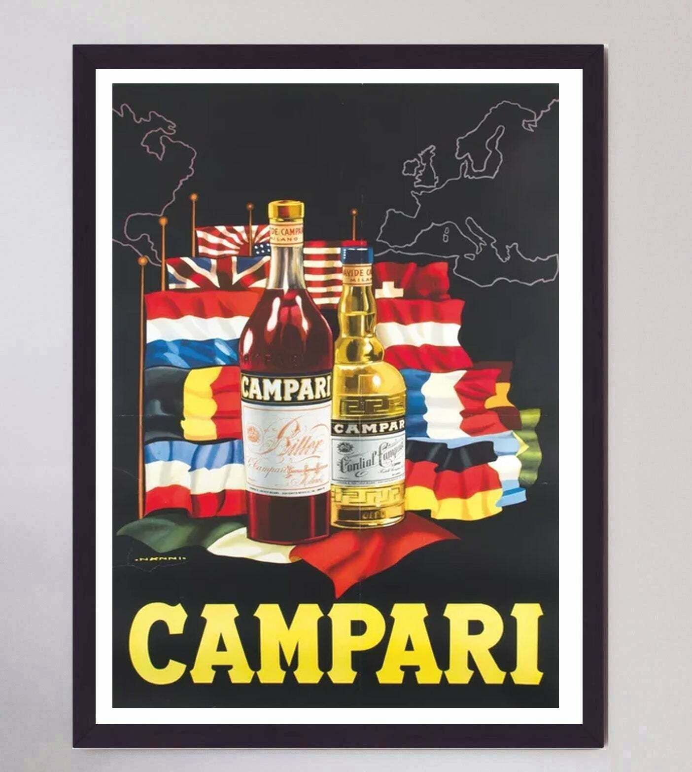 Campari   Nino Nanni Original Vintage Poster photo furniture