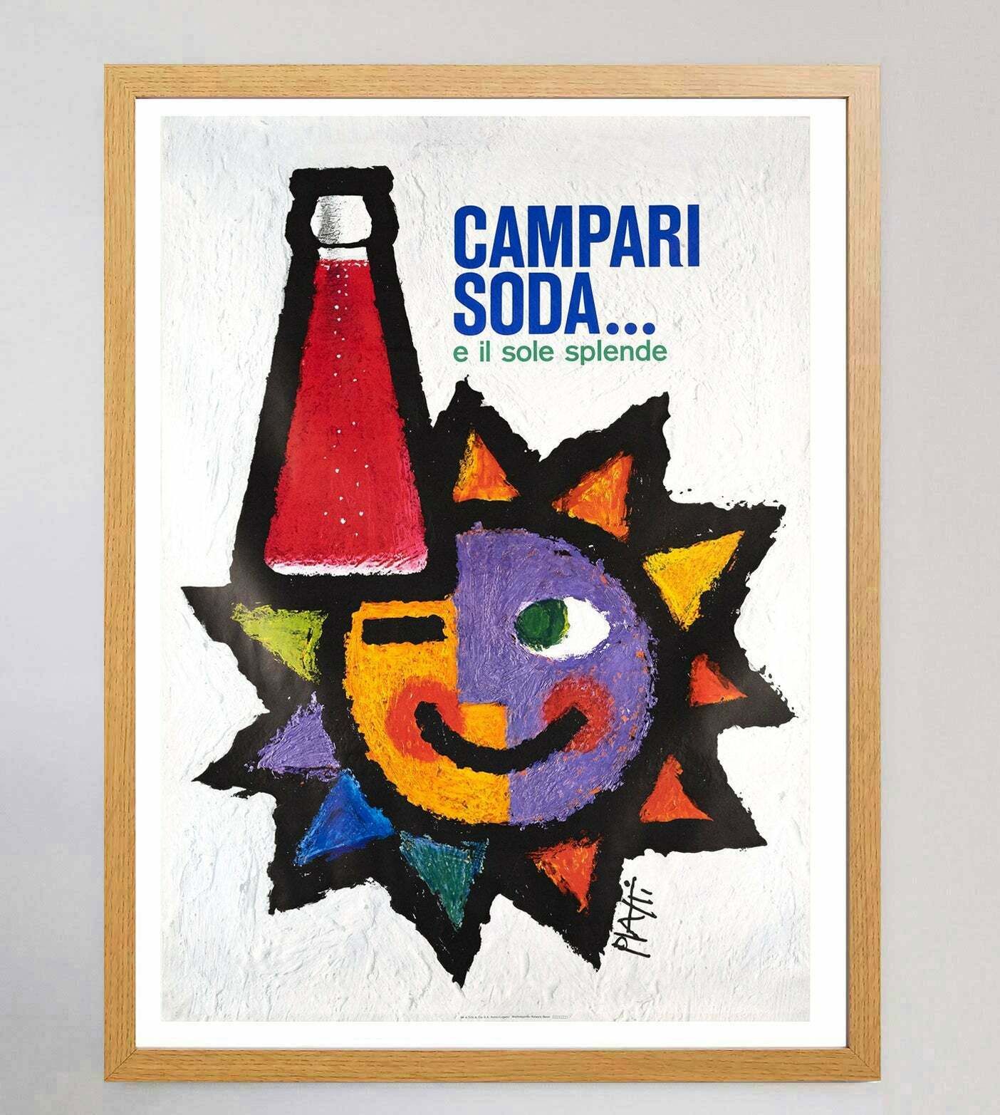 Campari Soda   Piatti Original Vintage Poster photo Art