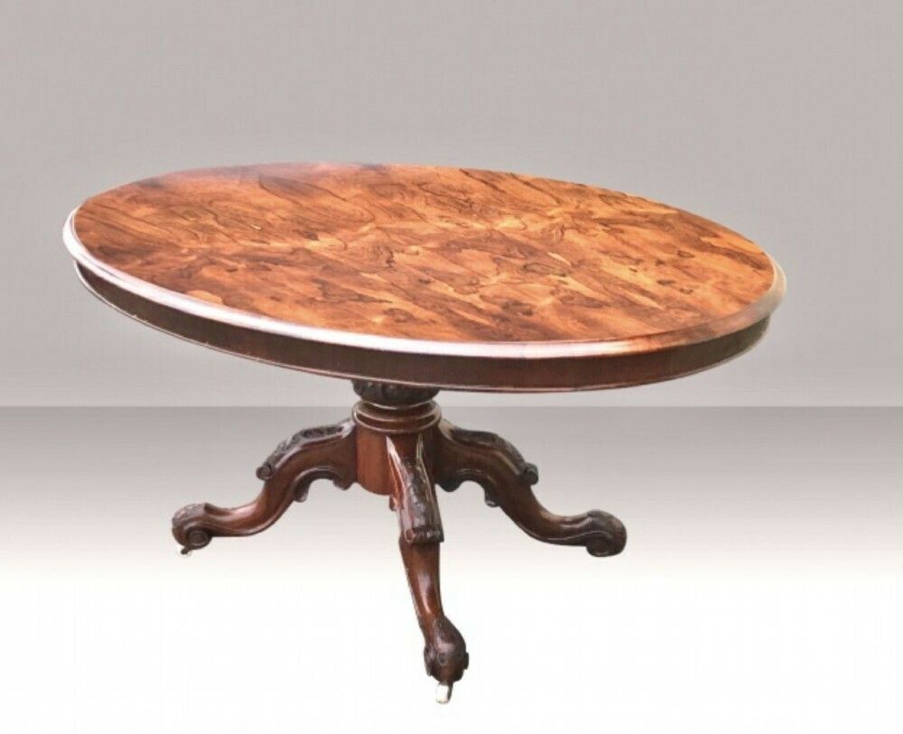 Antique Early Victorian Oval Rosewood Centre Pedestal Hall,Breakfast Loo Table photo 2400.0