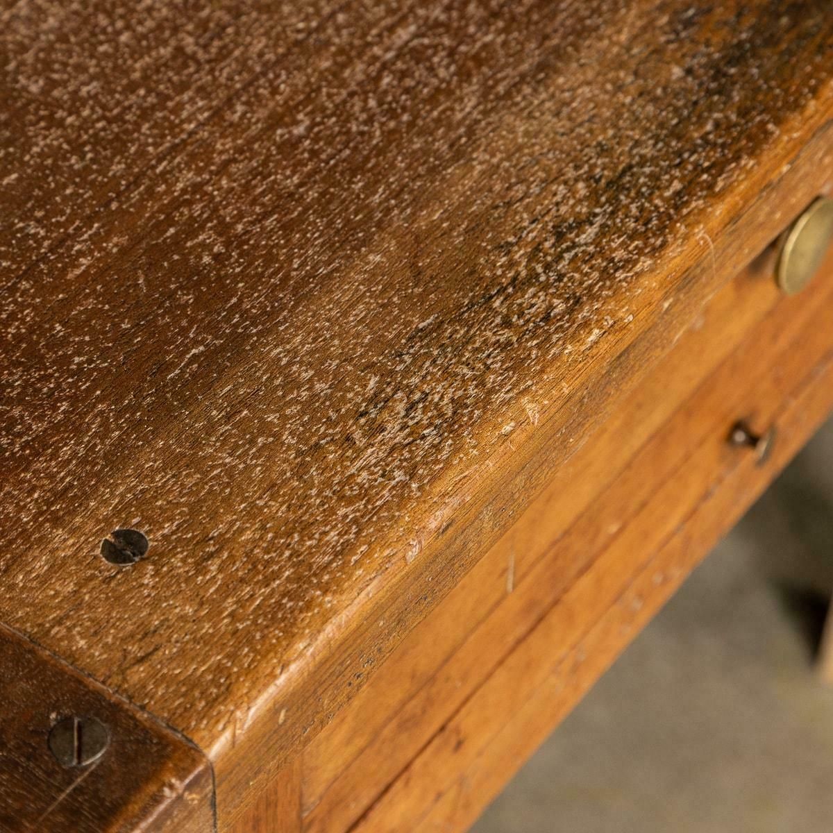 Furniture 20th Century French Walnut Jewellery Makers Benches, C.1920 photo