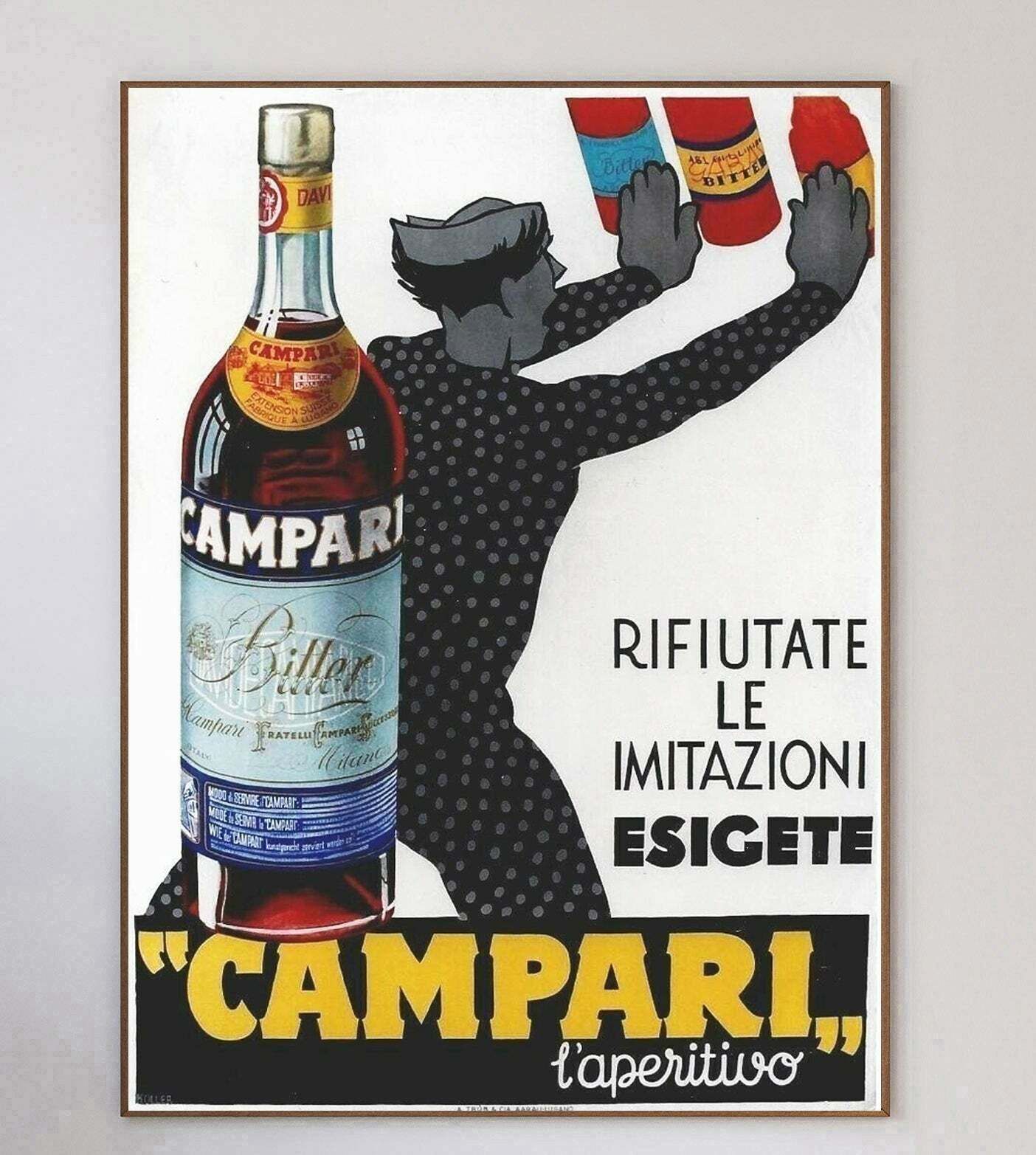 Campari The Aperitif   Koller Original Vintage Poster photo 1324.0