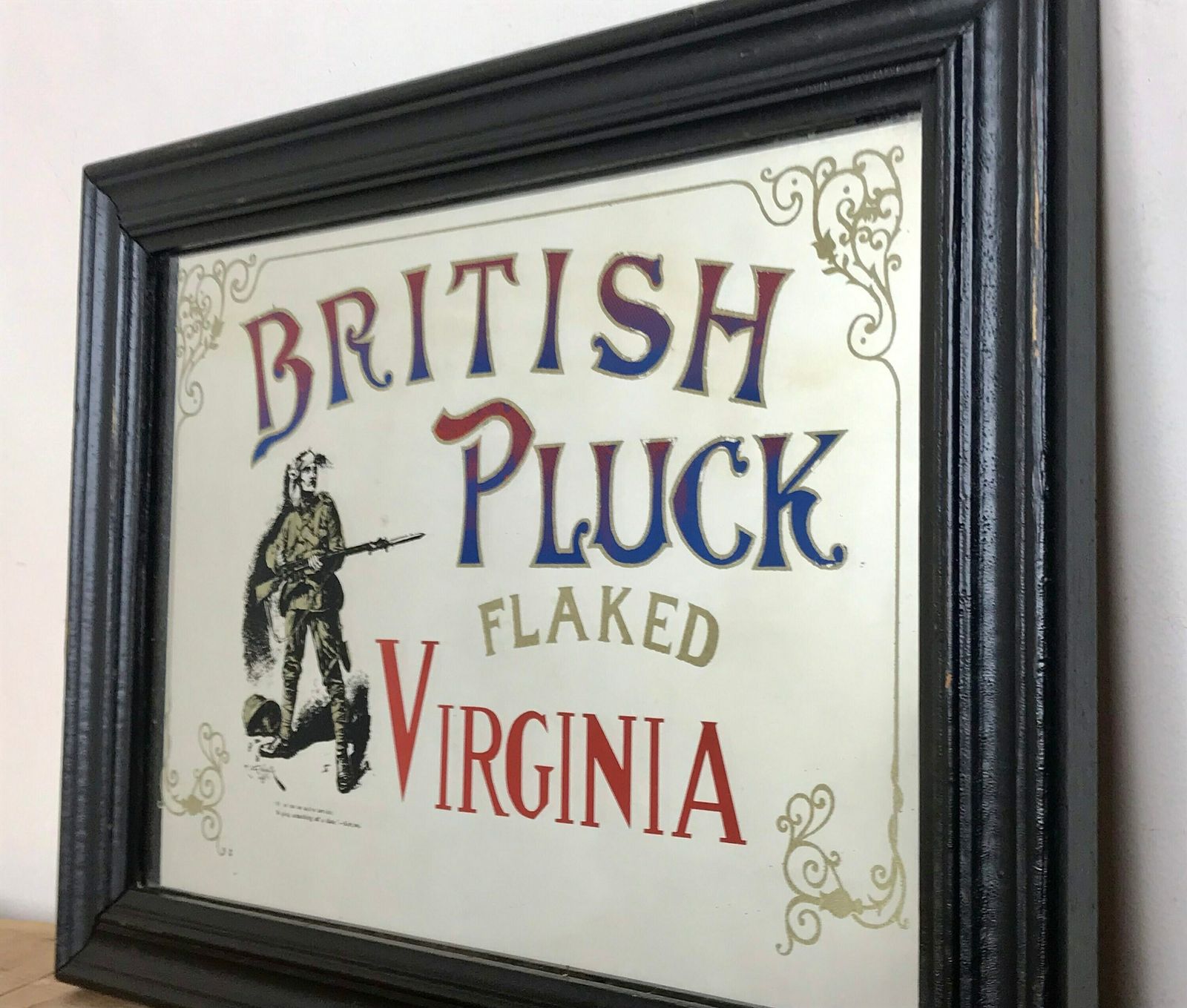 Antique British Pluck Flaked Virginia Tobacco Cigarettes Advertising War Collectibles Piece photo vinterior