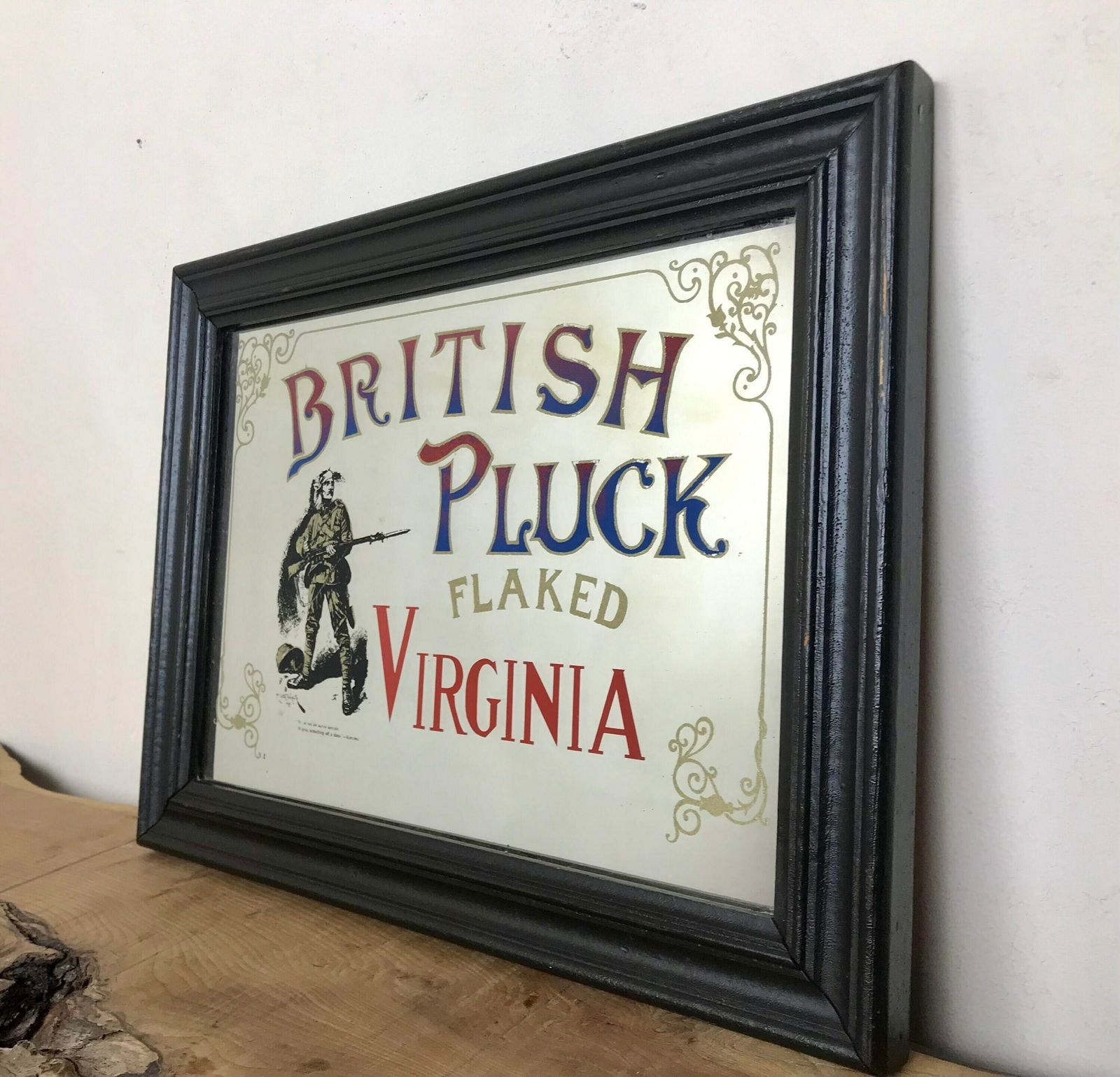 Antique British Pluck Flaked Virginia Tobacco Cigarettes Advertising War Collectibles Piece photo vintage