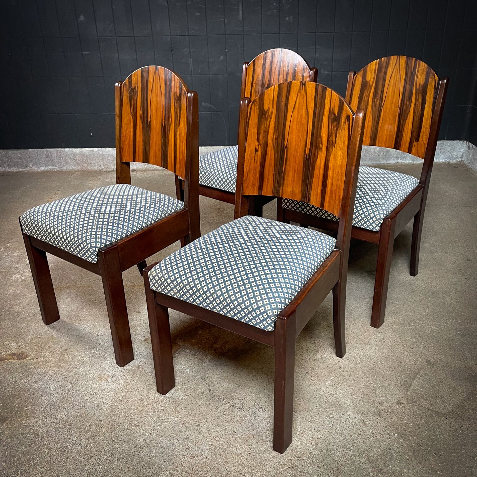 Mid Century Art Deco Stijl Eetkamerstoelen – Set Van 4
