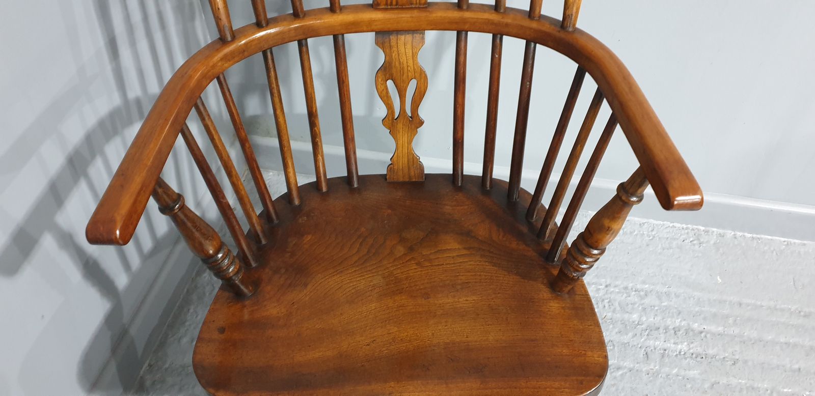 Ash And Elm Windsor Armchair, 1800s photo vintage