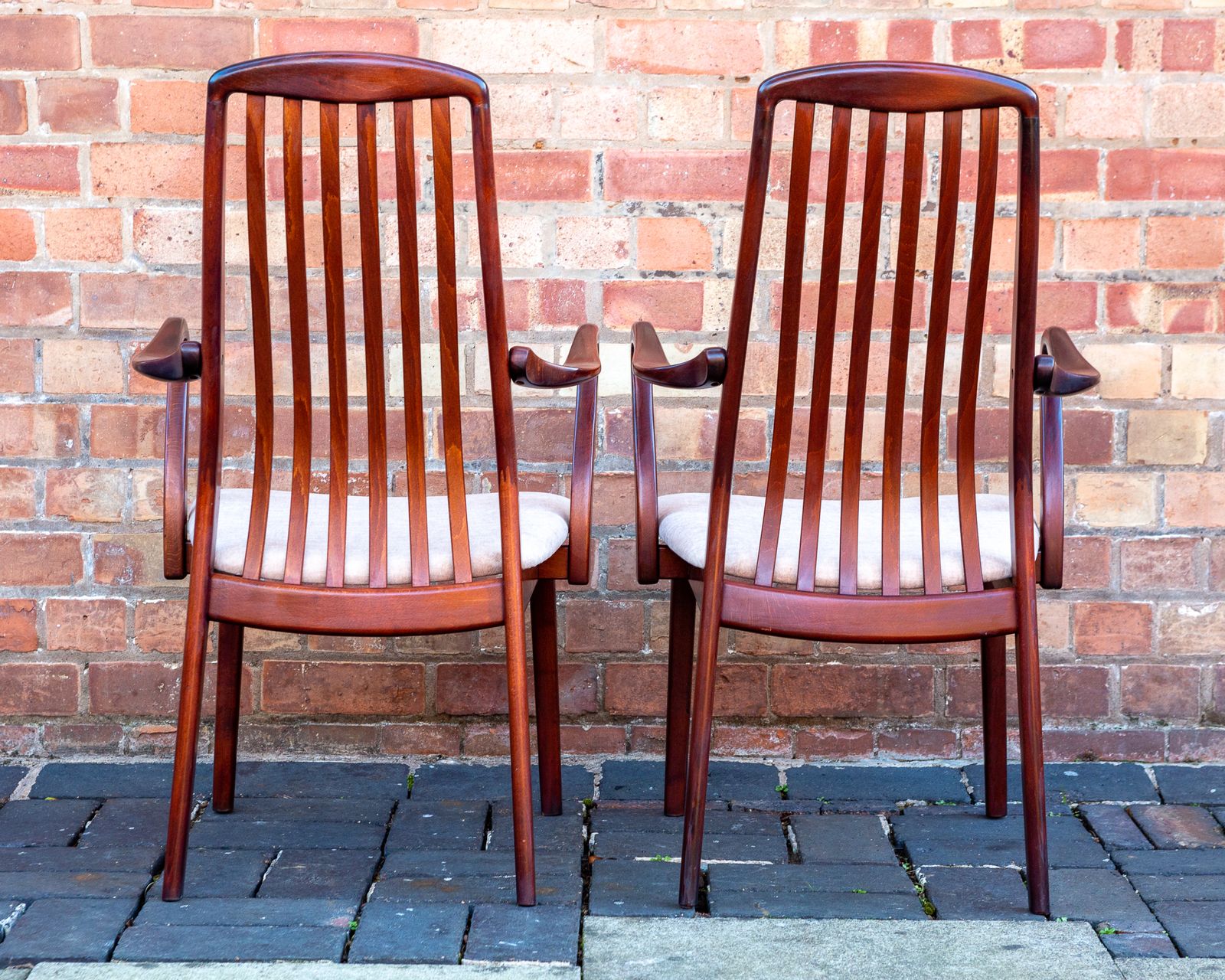Rosewood Danish Carver Chairs Pair By Preben Schou High Back Mid Century Scandinavian Dining Chairs Mcm Scandi Japandi Danish Dining Chairs 1970s photo vinterior