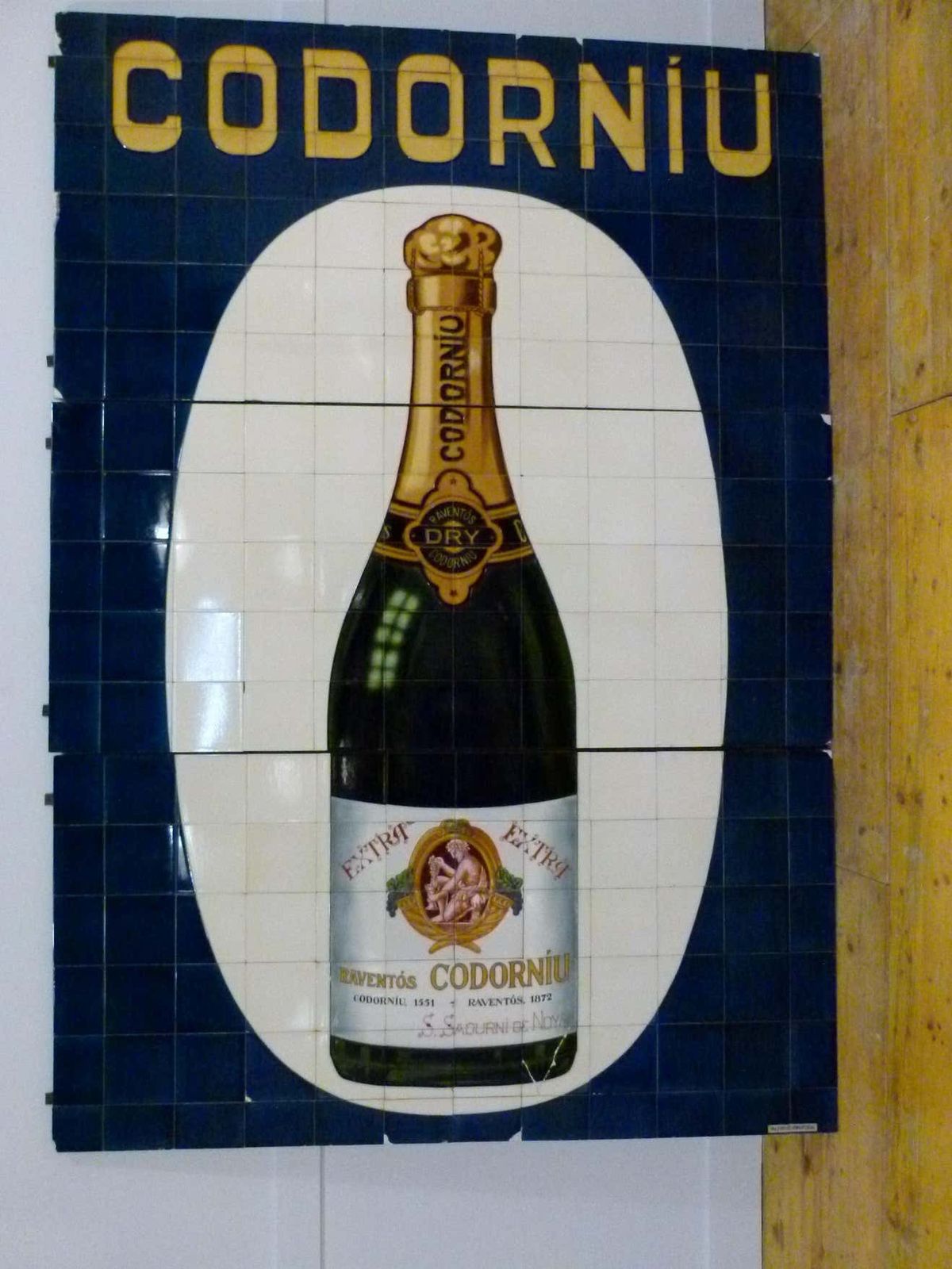 Art Nouveau Advertising Tile Poster From Codorniu''S Cellar, Spain photo 25905.0