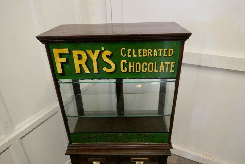 1900s Counter Top Fry's  Sweet Shop Display Cabinet photo furniture