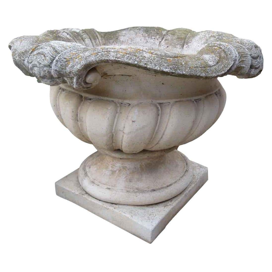 Mid 20th Century Reconstituted Stone Urn In Classical Greek Style