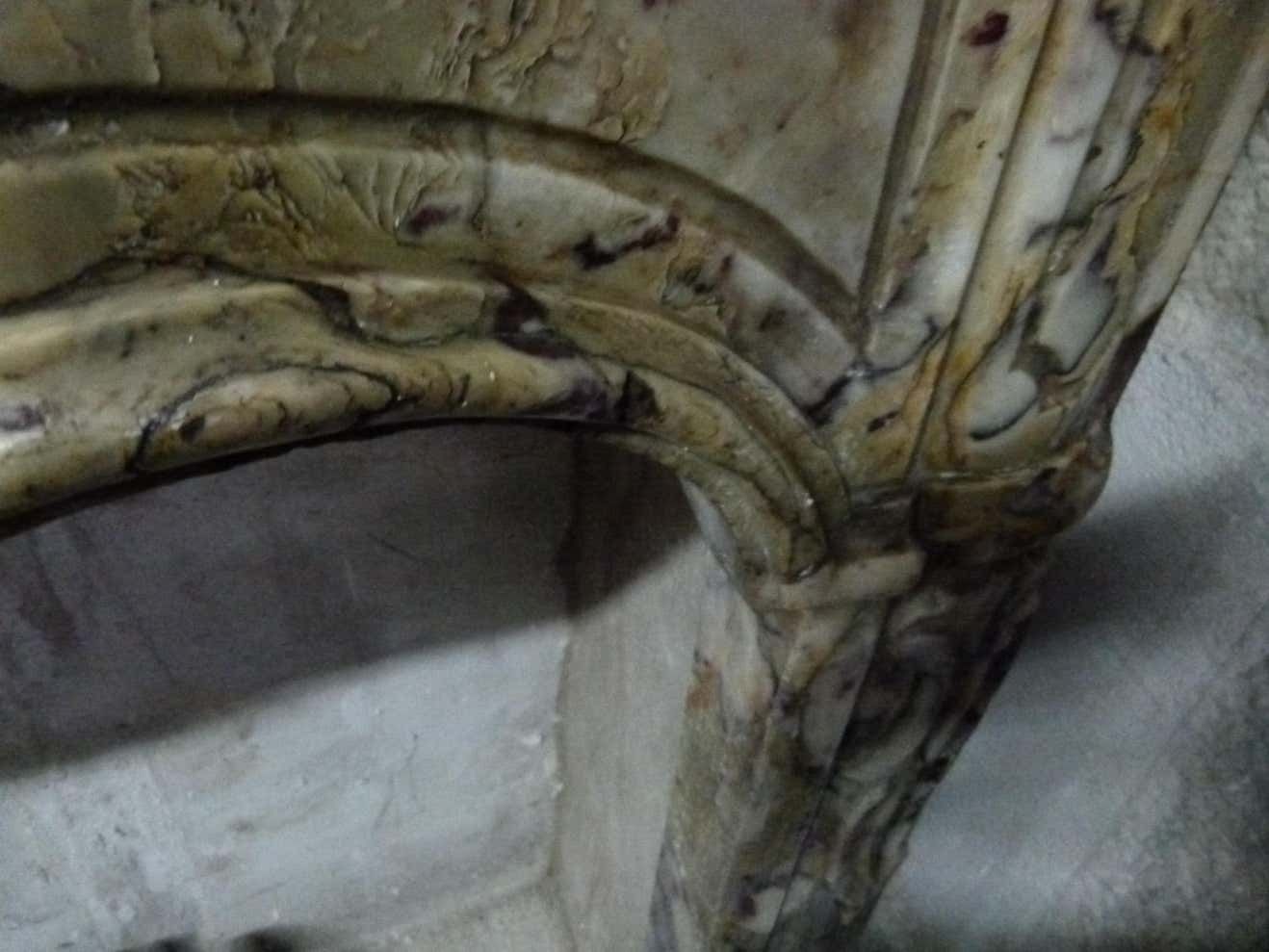 photo for sale French Louis XV Style Marble Fire Place Mantel