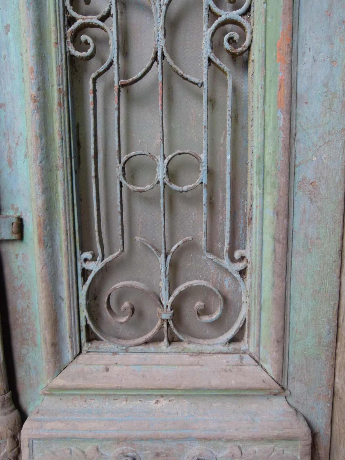 19th Century Wooden Double Front Door In Art Nouveau Style photo buy