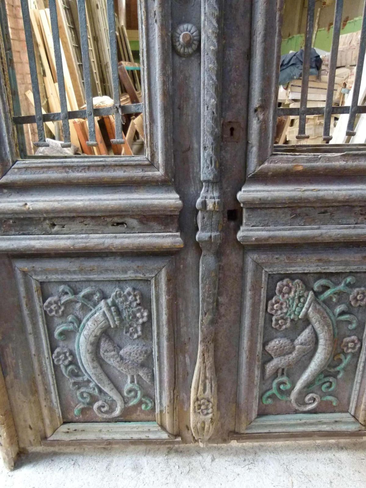 19th Century Wooden Double Front Door In Art Nouveau Style, Spain photo 5378.0