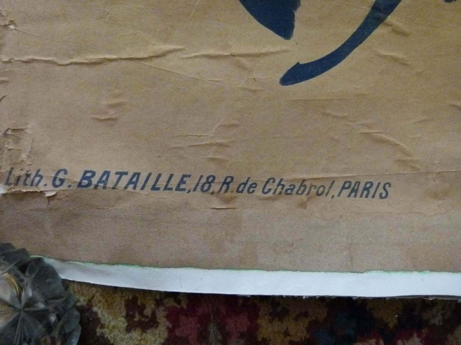 Art Nouveau Style Lithographie, G.Bataille, 18 20 Rue De Chabrol, Paris photo vinterior