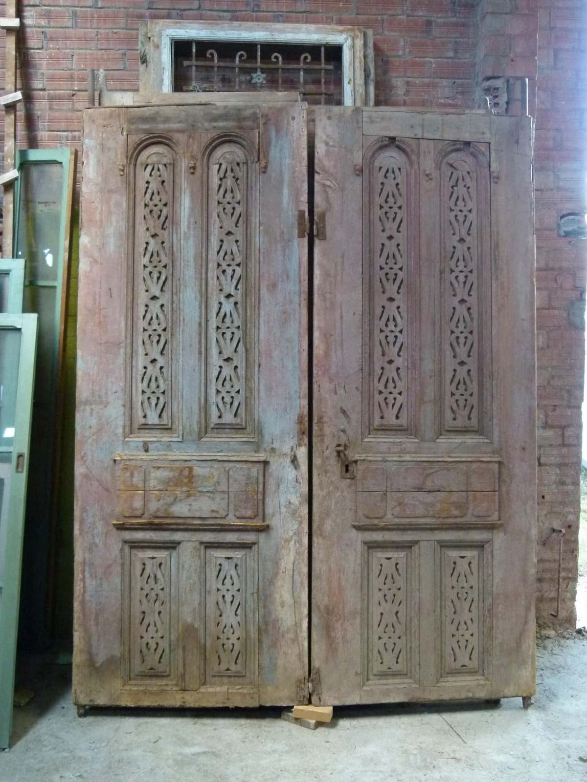 Wooden Double Door Portal In Art Nouveau Style, Spain photo furniture