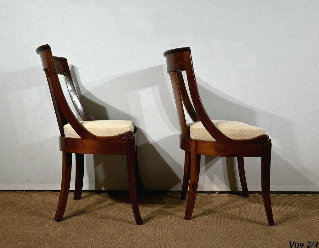 photo furniture Pair Of Mahogany Gondola Chairs   Early 20th Century