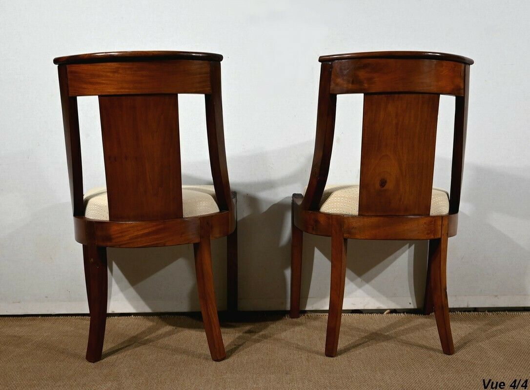 photo vinterior Pair Of Mahogany Gondola Chairs   Early 20th Century