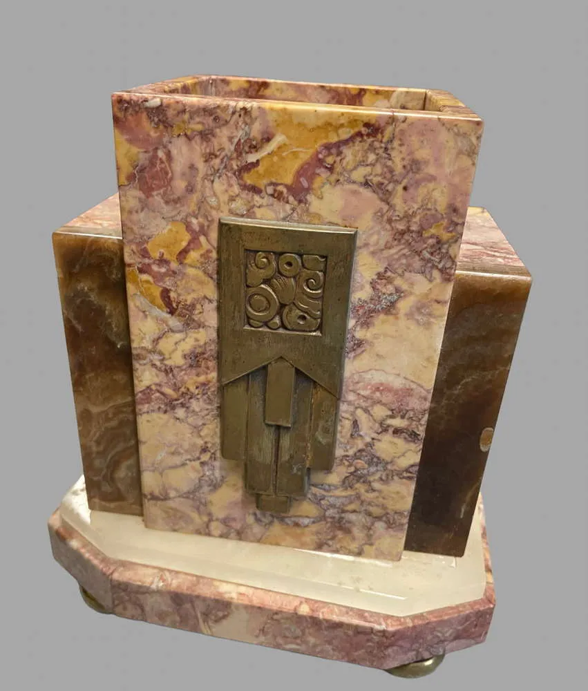 An Attractive French Art Deco Clock By M Secondo photo for sale