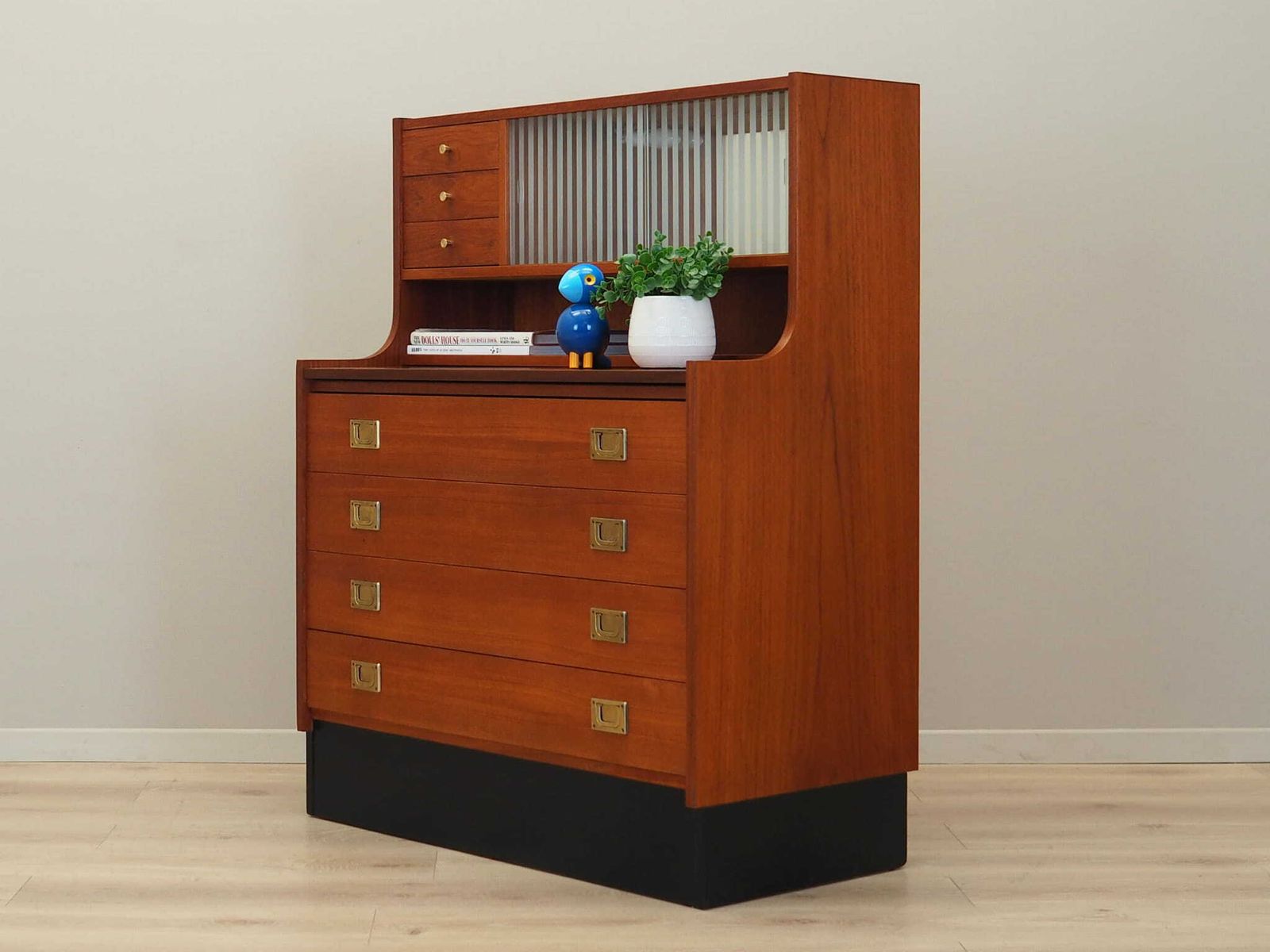Teakhouten Secretaire, Deens Design, Jaren 1970, Productie: Denemarken photo furniture