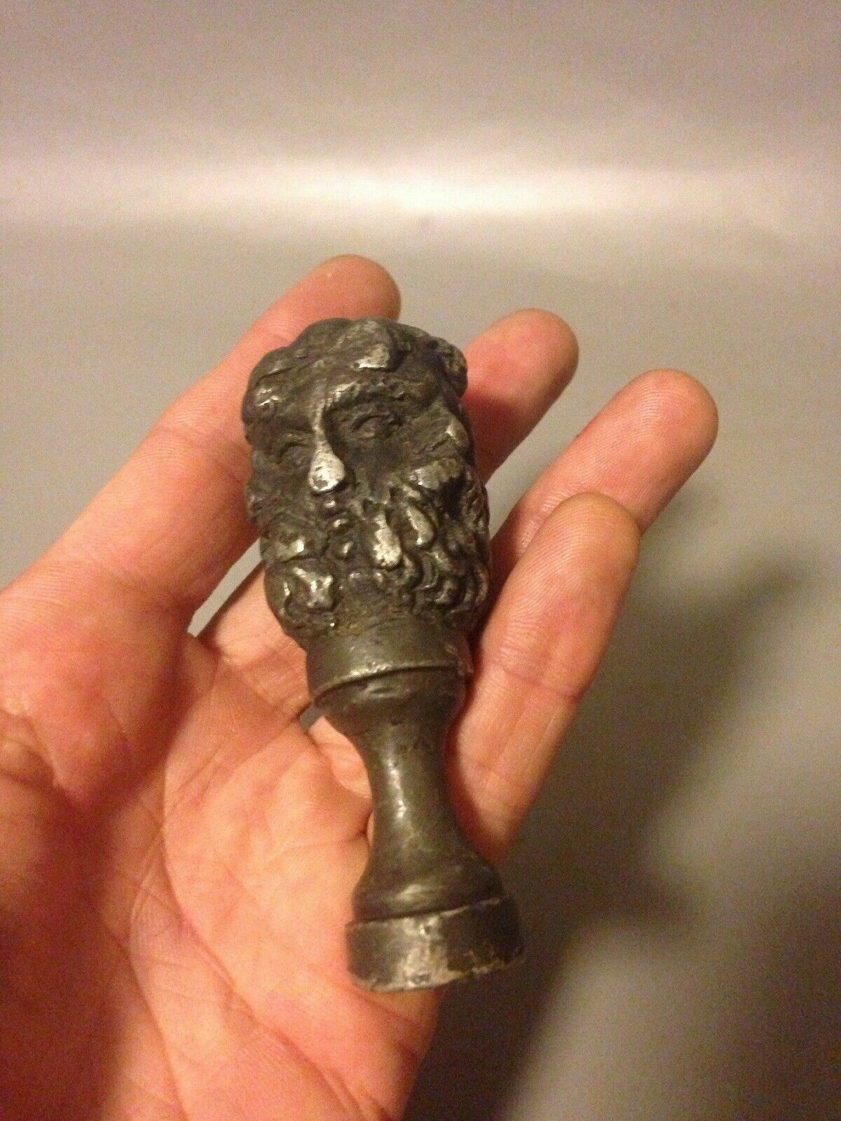 17th/18th Century Lead Seal Or Pipe Tamper Celtic Deity Lugus Celtic Antique photo for sale