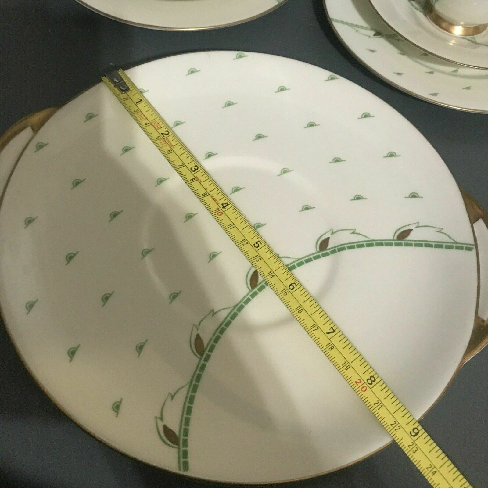 Home Decor 2x Royal Doulton Art Deco Yvonne Tea Trio Plate 1930s China + Plate English photo