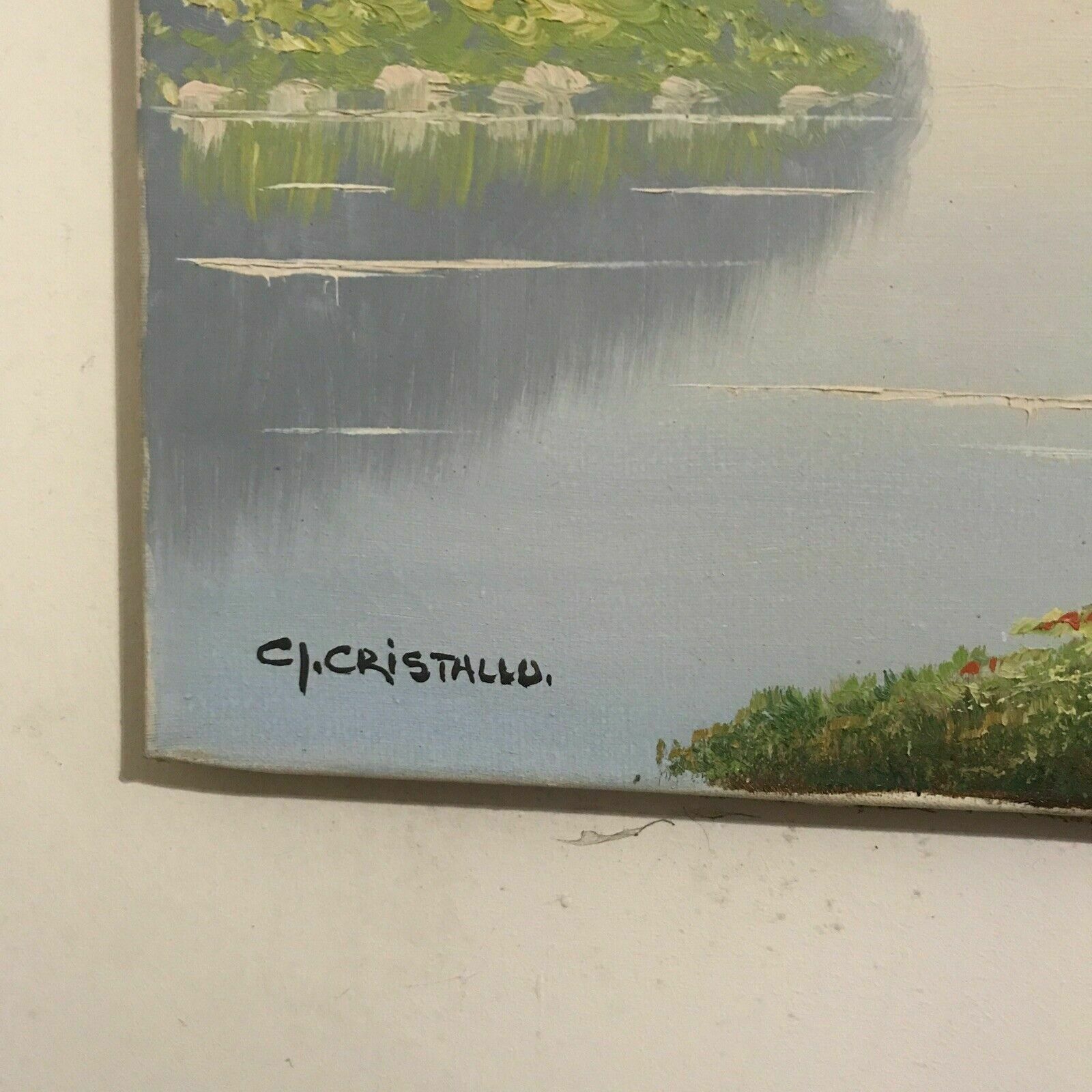 C J Cristallo Painting Dutch Canvas Mid 20th Century Vintage Original photo for sale