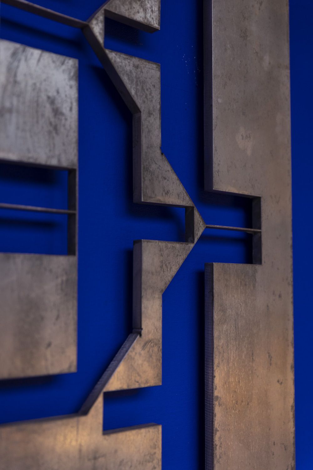 Pair Of Panels In Cast Aluminum, 1970s photo vinterior