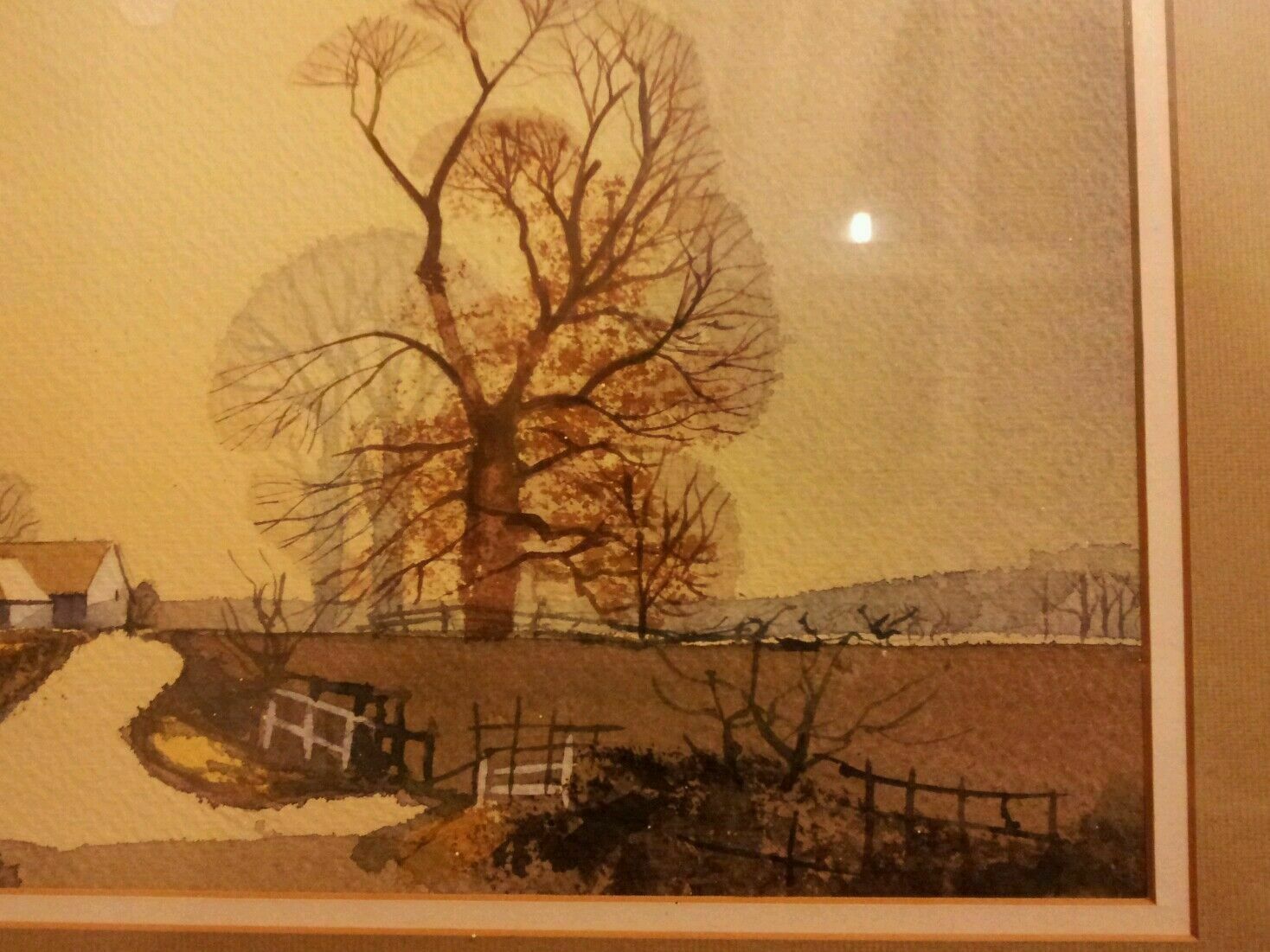 Geoffrey Hall Fine Art Watercolour Painting Original Signed Framed 1981 photo for sale