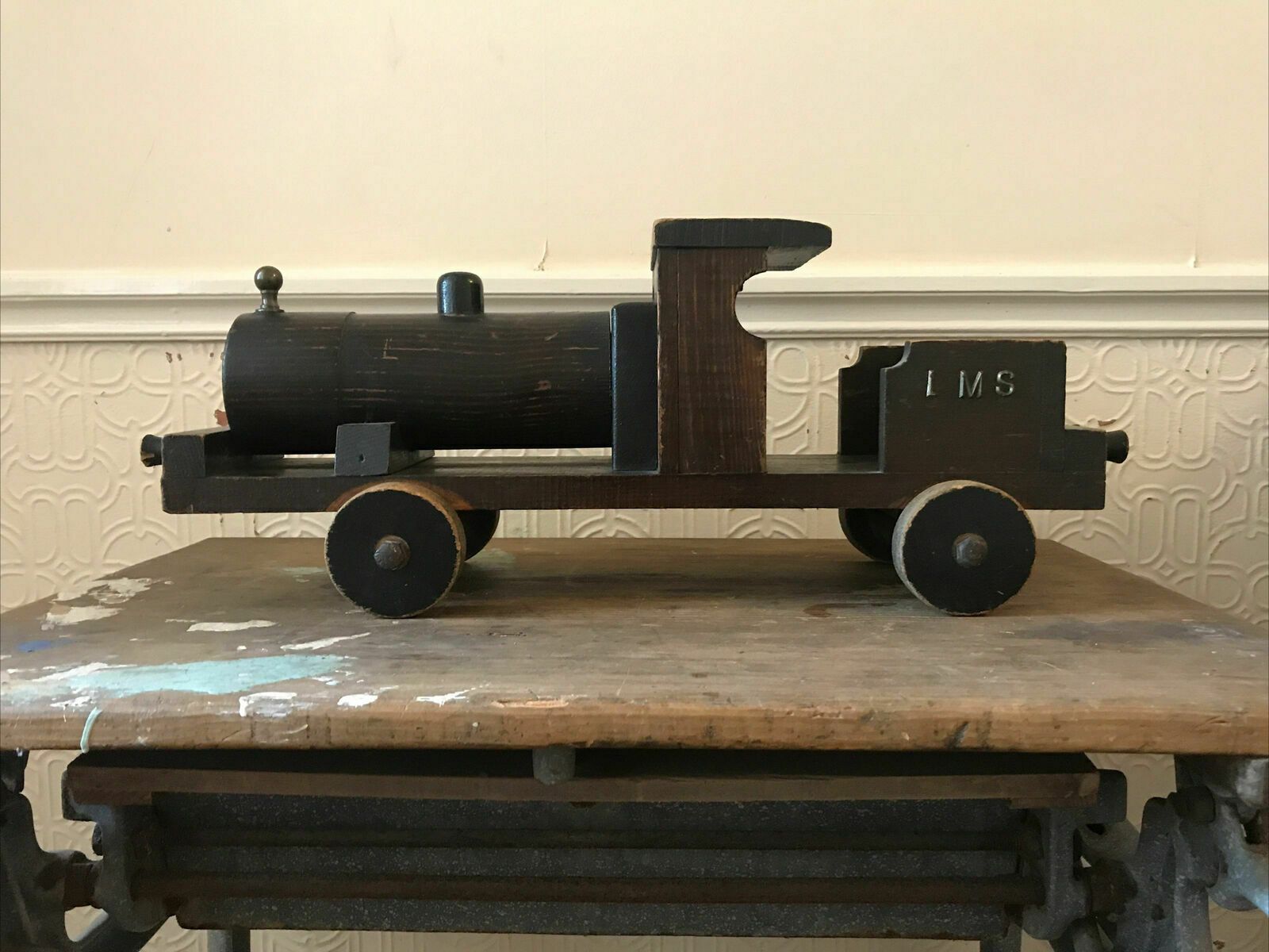Lms Locomotives Scratch Built Antique Wooden Train Toy Display Large Railway photo vintage