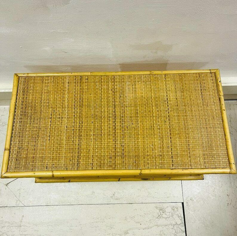 photo furniture Dal Vera Cane And Bamboo Blanket Box